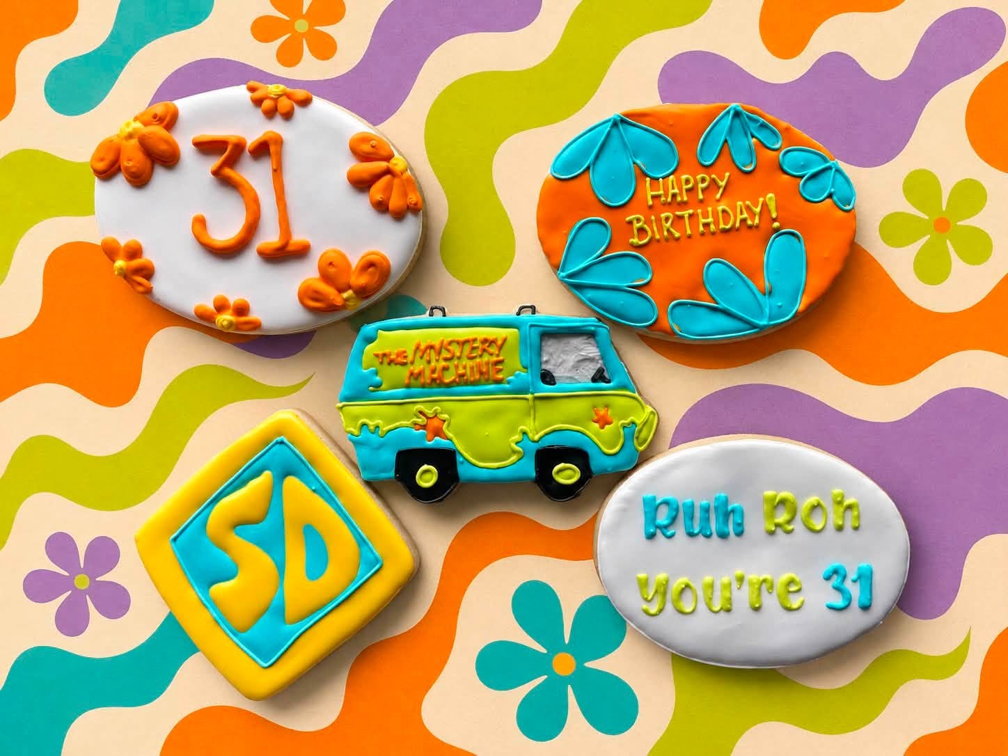 Scooby-Doo birthday sugar cookie set